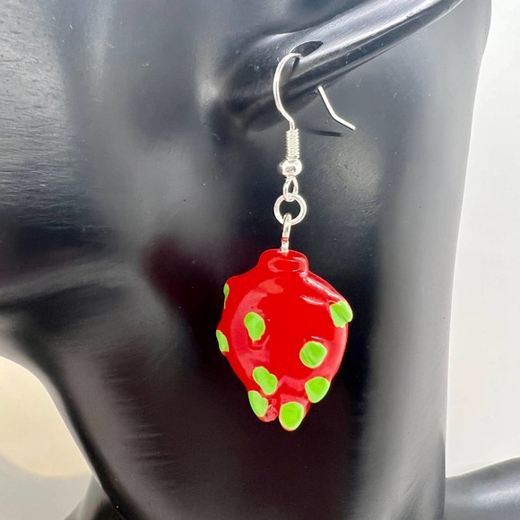 Dragon Fruit Earrings - Fruit Earrings - Food Earrings - Quirky Earrings - Picture 7 of 8